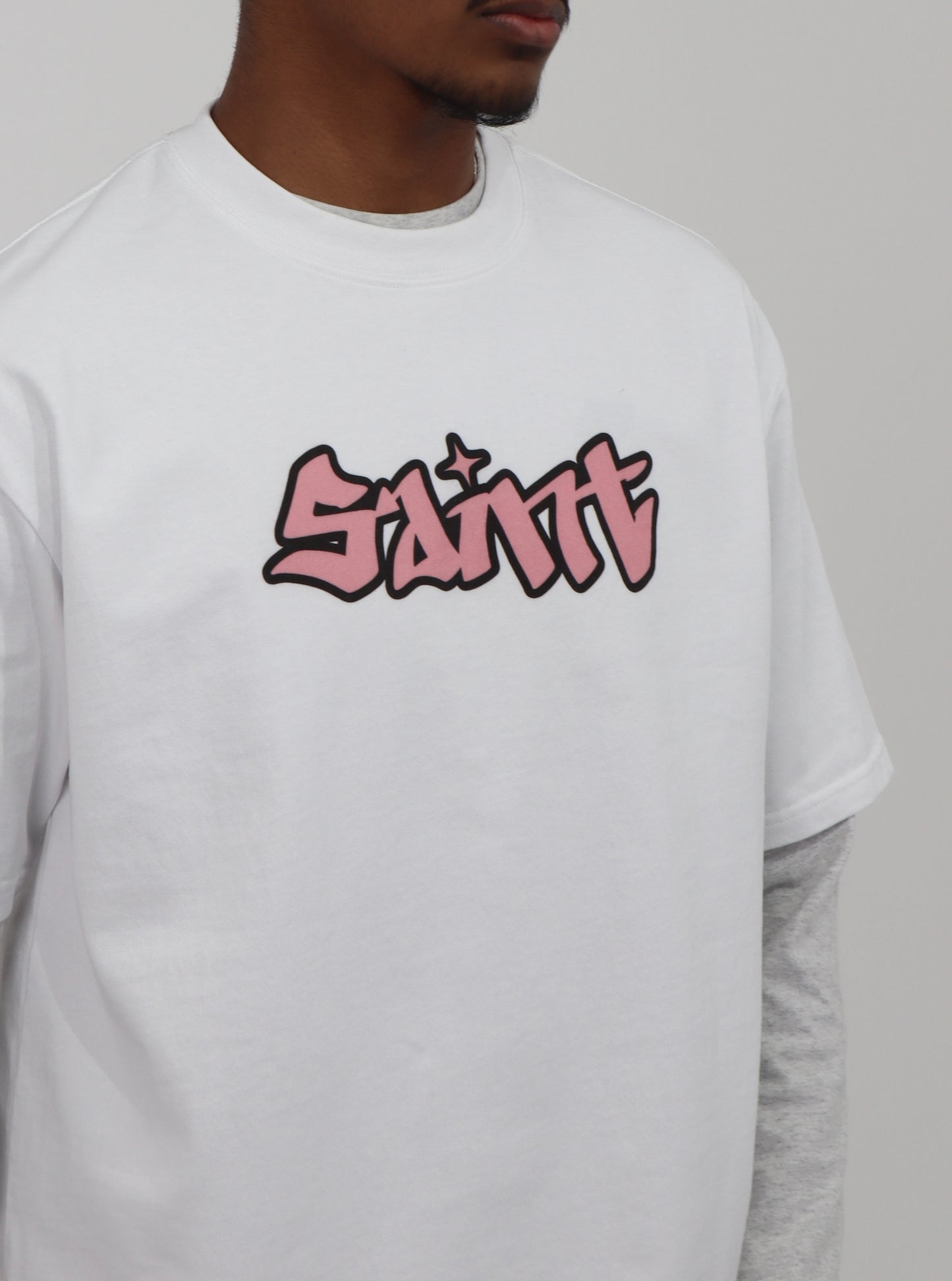 Saint Graffiti Tee Pink